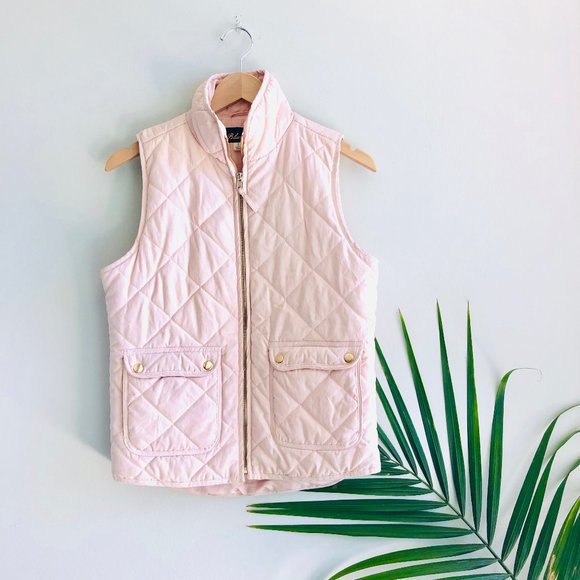 Francesca's Collections Jackets & Blazers - Francesca's Blue Rain Quilted Vest Light Pink S